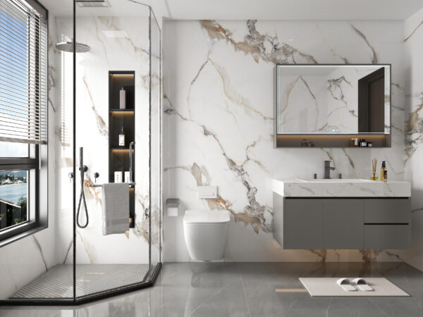 4010042015 Super Matt Bronze Carrara Marble 2 Neptune 1mtr - Bronze Carrara Marble 1m x 2.4m