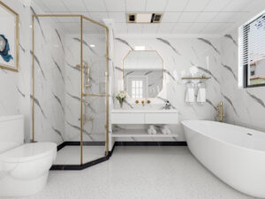 Neptune 1mtr - Charcoal Carrara Marble 1m x 2.4m
