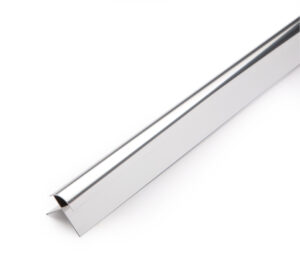 Aluminium External Corner (for 10mm panels) Chrome 2.4m