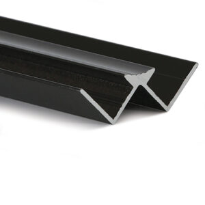 4010060530 Black Satin 10mm Internal Corner Aluminium Internal Corner (for 10mm panels) Black 2.4m