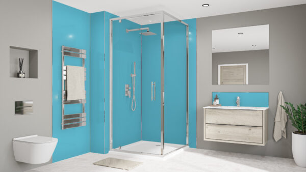Aqua-Chrome-Aqua-Splashback Aqua / Cadet Alloy 2440 x 900 x 4