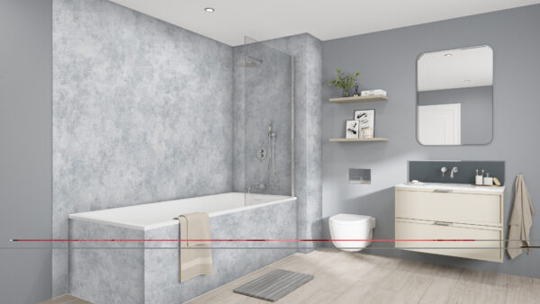 Caliza-Chrome-Storm-Blue-Splashback (1) Caliza 2420 x 160 x 9mm PF