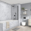 Fumo-Black-Glacier-White-Splashback (1) FUMO Mermaid Elite 2420x1200x10mm T&G