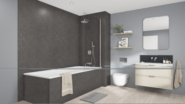 Greystone-Marble-Chrome-Midnight-Grey-Splashback (1) Greystone Marble 2420 x 1200 x 9mm PF