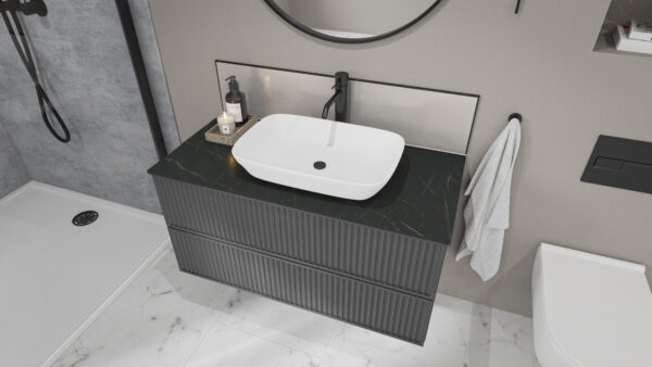 Marbre-Celeste-WT-Malibu-Grey-SB-Black Marbre Celeste 2420 x 580 x 9mm DPF