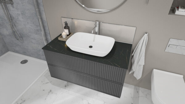 Marbre-Celeste-WT-Malibu-Grey-SB-Chrome Marbre Celeste 2420 x 580 x 9mm DPF