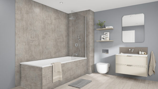 Modern-Concrete-Chrome-Terra-Grey-Splashback (1) Modern Concrete 2420 x 1200 x 9mm T&G