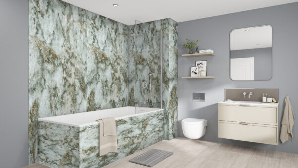 Onyx-Verde-Chrome-Terra-Grey-Splashback (1) Onyx Verde 2420 x 1200 x 9mm PF