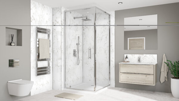 Roman-Marble-Chrome-Roman-Marble-Splashback Roman Marble 400 X 250 X 4