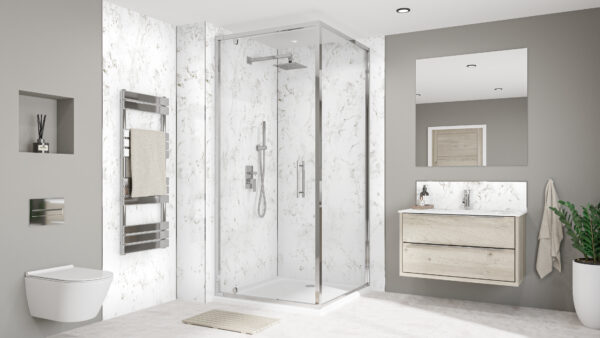 Roman-Marble-Chrome-Roman-Marble-Splashback Roman Marble 400 X 250 X 4