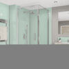 Seabreeze-Green-Chrome-Tempesta-Splashback Terra Grey / Seabreeze Green Alloy 2440 x 900 x 4