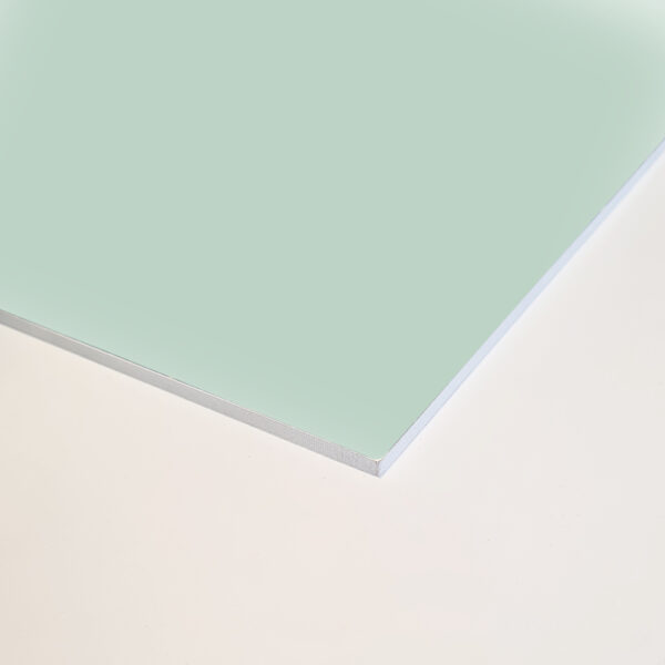 Seabreeze-Green-Corner-Shot Terra Grey / Seabreeze Green Alloy 2440 x 900 x 4