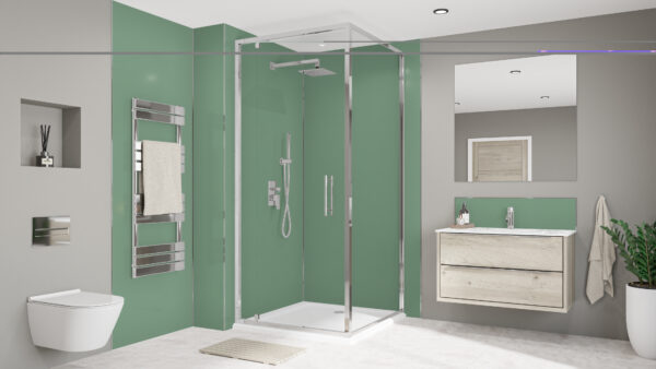 Seafoam-Green-Chrome-Seafoam-Green-Splashback Seafoam Green / Battleship Grey Alloy 2440 x 1220 x 4