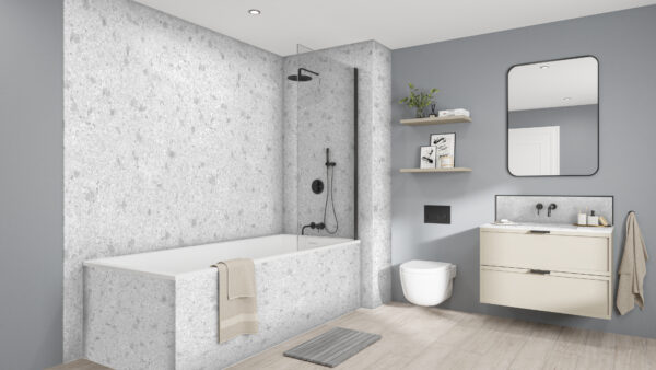 Terrazzo-Nuage-Black-Fossil-Stone-Splashback (1) Terrazzo Nuage 2420 x 1200 x 9mm T&G