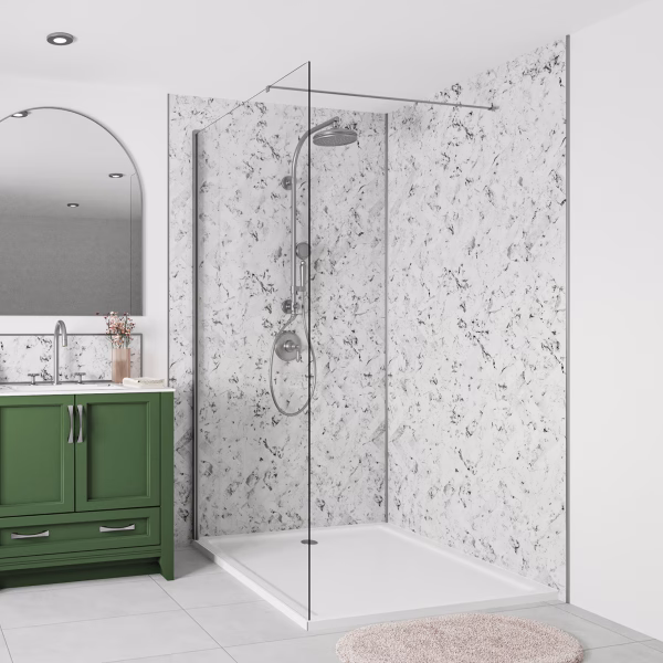 Carrara Marble Herringbone  2440 x 900 x 4mm