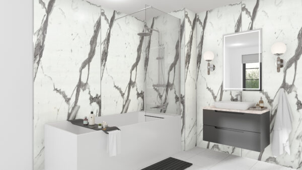 Calacatta-Statuario-Chrome Calacatta Statuario 2420 x 585 PLY TG P1