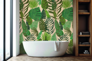 Bathroom with closet and white wall WALL PANEL 6mm x 500mm x 2.6m (MADAGASCAR) (PK 3)