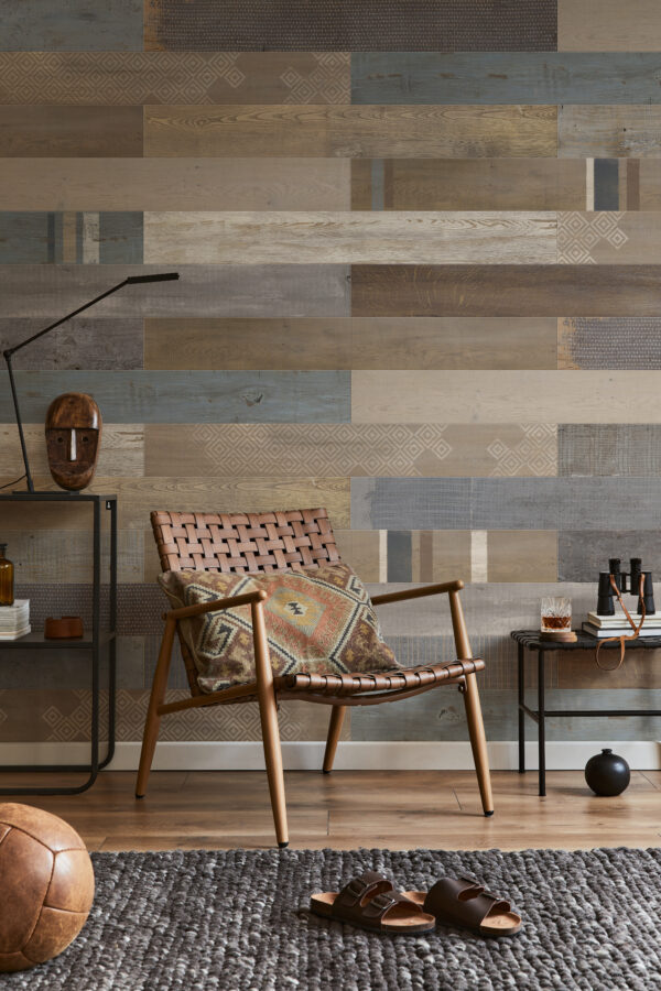 Creative,Interior,Design,Composition,Of,Elegant,Masculine,Living,Room,With FEATURE WALL+ 6mm x 154mm x 1.2m (DARK VINTAGE WOOD) (PK 9)