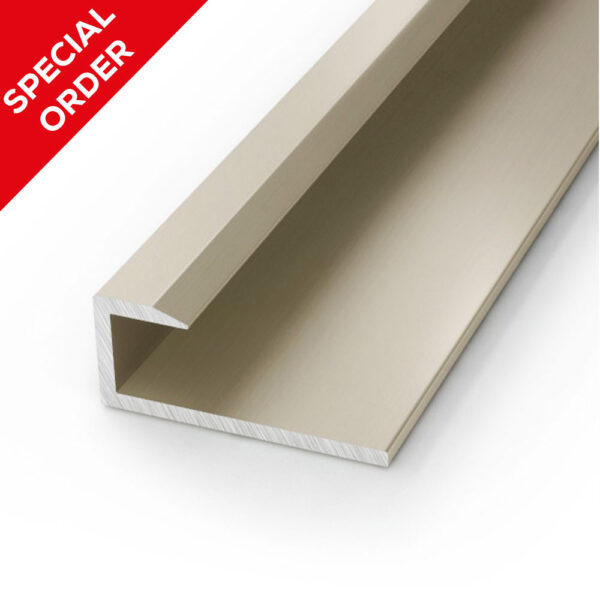 DC58G86_01 ALUMINIUM END CAP 6mm x 18mm x 2.6m (TITANIUM)
