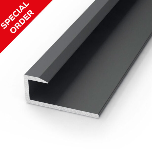 DC58G87_01 ALUMINIUM END CAP 6mm x 18mm x 2.6m (BLACK)
