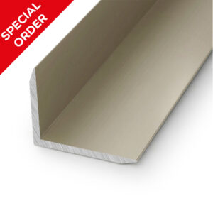 ALUMINIUM EXT CORNER/COVER PROFILE 2mm x 14mm x 2.6m (TITANIUM)