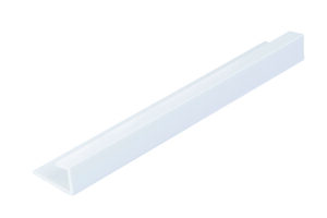 WHITE END CAP SHOWER PANEL EDGE TRIM 2.4m x 10mm (WHITE)