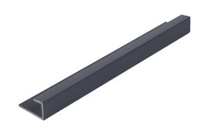 BLACK END CAP SHOWER PANEL EDGE TRIM 2.4m x 10mm (BLACK)