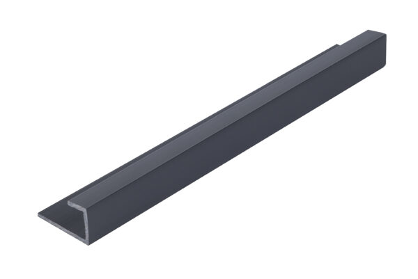 BLACK END CAP SHOWER PANEL EDGE TRIM 2.4m x 10mm (BLACK)