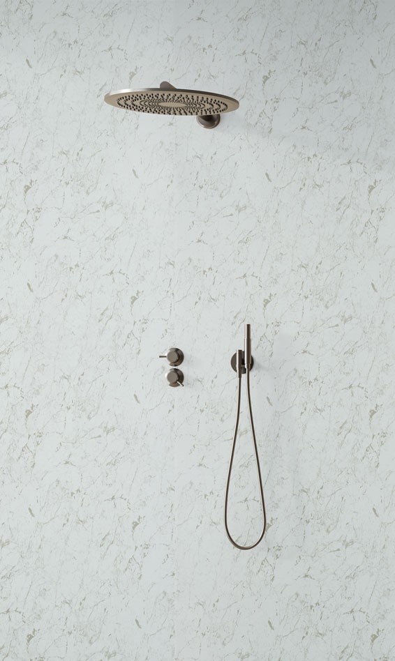 LM1007 White Marble Cropped SHOWER PANEL 10mm x 1m x 2.4m (WHITE MARBLE)