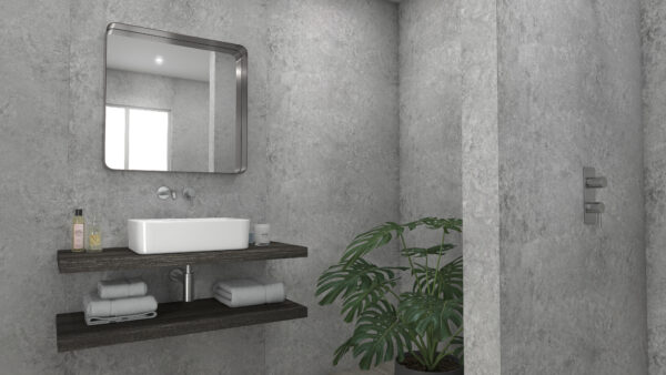 SHOWER PANEL 10mm x 1m x 2.4m (PORTLAND GREY MATT)