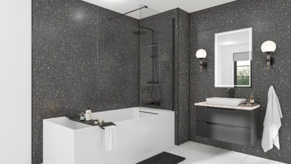 Terrazzo-Noir-Black Terrazzo Noir 2420 x 900 PLY CC P1