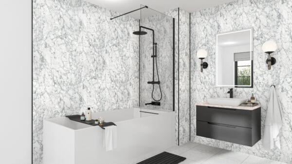 White Marble 2420 x 585 PLY TG P1