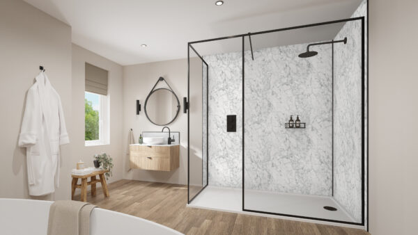 White Marble 2420 x 585 PLY TG P1