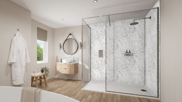 White Marble 2420 x 585 PLY TG P1