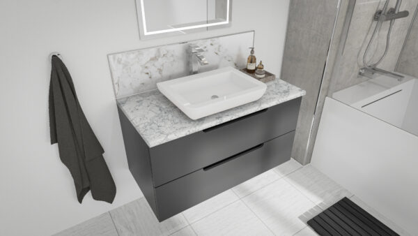 White Marble 2420 x 585 PLY TG P1