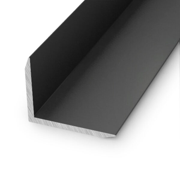 ALUMINIUM EXT CORNER/COVER PROFILE 12mm x 14mm x 2.6m (BLACK)