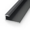Zest 5mm aluminium end caps Black DC58G87 ALUMINIUM END CAP 6mm x 18mm x 2.6m (BLACK)