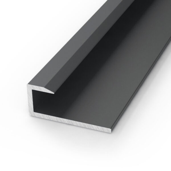 Zest 5mm aluminium end caps Black DC58G87 ALUMINIUM END CAP 6mm x 18mm x 2.6m (BLACK)