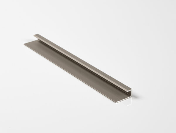 Zest aluminium titanium end cap trim DC58G86PK ALUMINIUM END CAP 6mm x 18mm x 2.6m (TITANIUM)