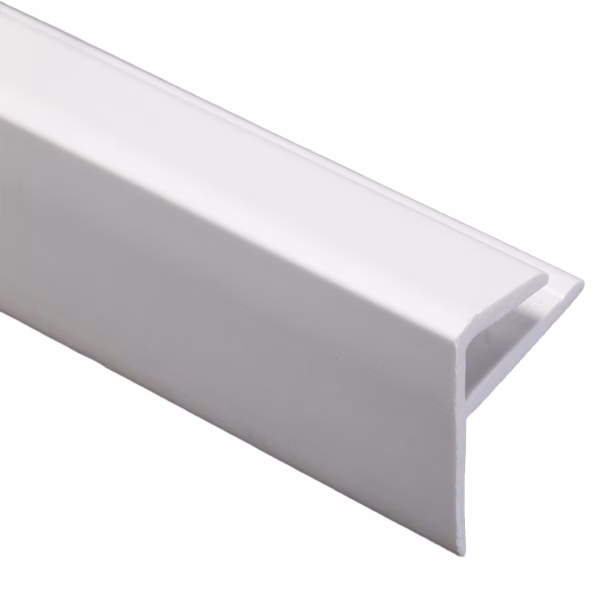 PVC SHEET EXTERNAL WALL CORNER 1.5mm - 3mm x 3050mm (WHITE)