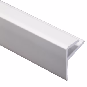 PVCWEWC_01 PVC SHEET EXTERNAL WALL CORNER 1.5mm - 3mm x 2440mm (WHITE)